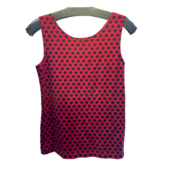 Chico's Red Black Dot Tank‎ Top- NEW - Picture 2 of 5